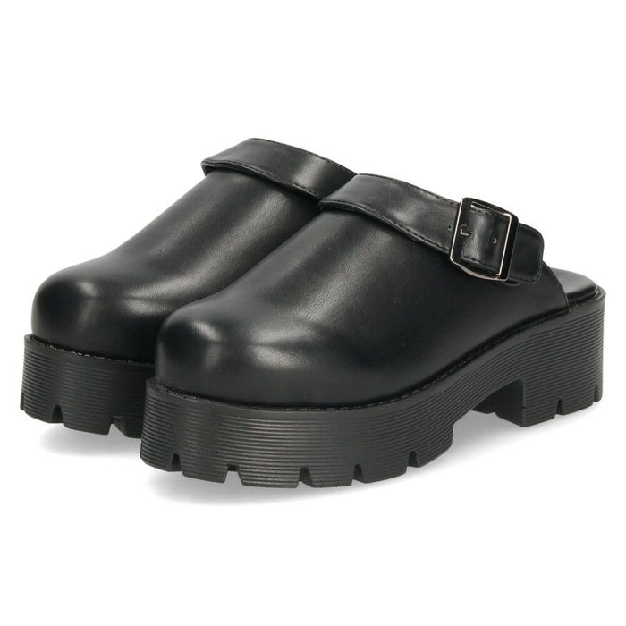 サボ サンダル レディース 厚底 ミュール ストラップ 2WAY 甲深 スタイルアップ カジュアル 大人 上品 きれいめ マフモフ Mafmof 1130WK 黒 ブラック ダークブラウン