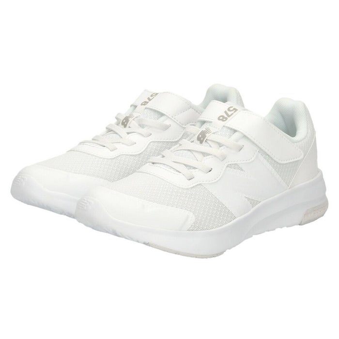 ニューバランス スニーカー キッズ ローカット GT578 NB new balance 白 ホワイト ベルクロ 通学