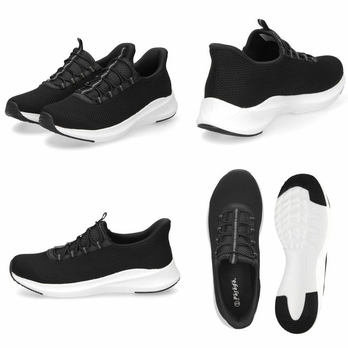 手を使わず履ける スリッポン スニーカー メンズ スリップイン ハンズフリー 履きやすい 軽い 歩きやすい 靴 黒 ブラック ネイビー 仕事 通勤 通学 運動 楽すぽっ Parade 55801