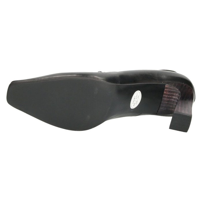 ラボキゴシ ワークス パンプス レディース 7cmスクエアトウカットワークパンプス  黒 ブラック 7cm ヒール 12838 RABOKIGOSHI works 日本製 おしゃれ 上品