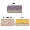 財布 レディース 長財布 多収納 ポケット 小銭入れ ラウンドファスナー 大人 グレー ピンク モカ 馬蹄モチーフ カード収納 高見え 上品 エポメタル デニムライク ラムモード LAMB MODE 37892