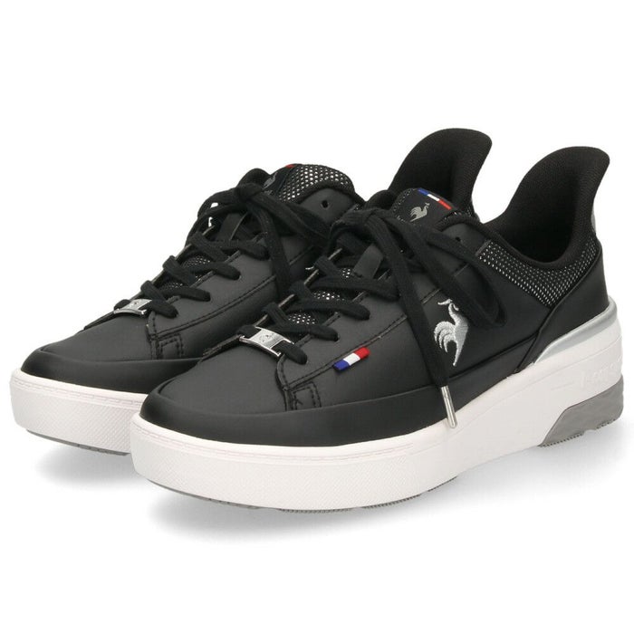 ルコックスポルティフ レディース スニーカー 靴 さっと履ける 防水 LCS セーヴル リフト ll SI LU5FRS74LZ ブラック le coq sportif