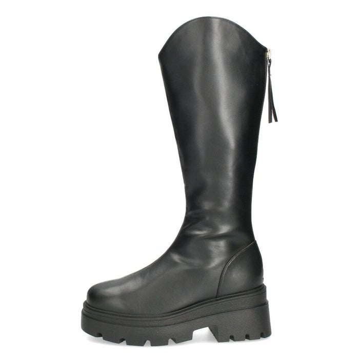 Mafmof マフモフ レディース ロングブーツ 厚底トラックソール ブーツ 靴 ブラック 黒 535WK 537WK 合成皮革 クッションインソール