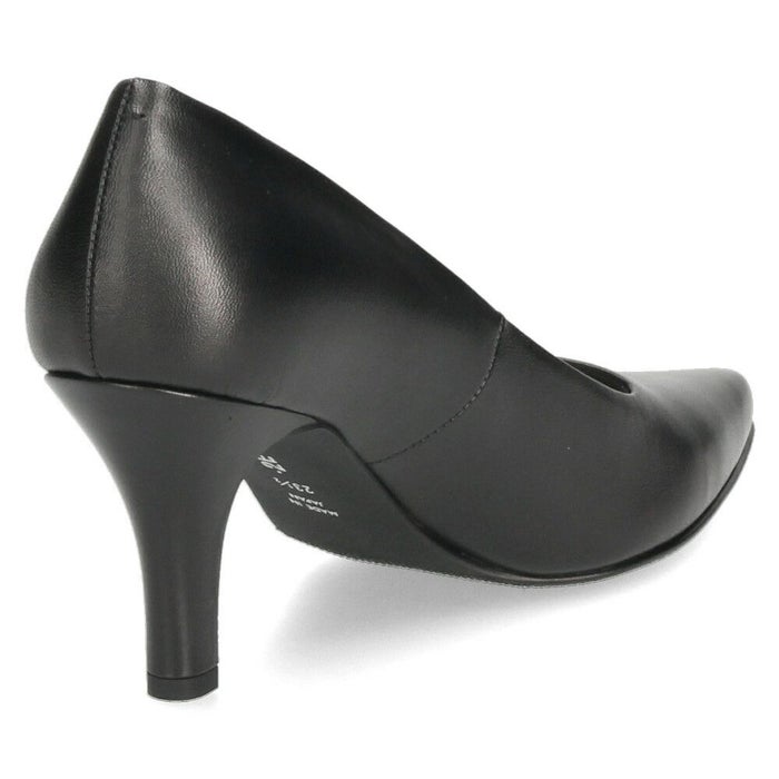パンプス 黒 フォーマル 革 ヒール 7.5cm 日本製 婦人靴 2E きれいめ シンプル オフィス ハイヒール ポインテッドトゥ メルモ MELMO 靴 307475
