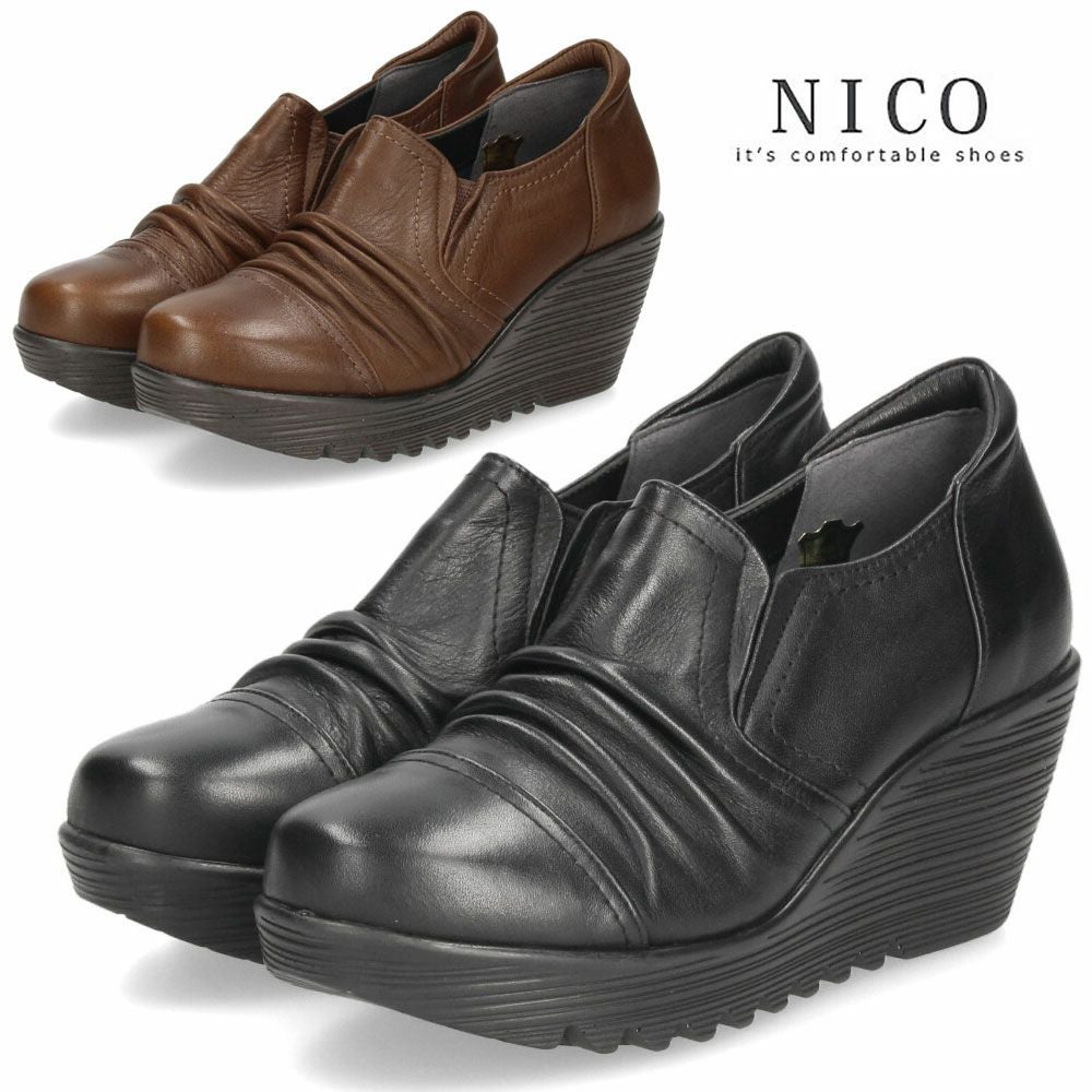 NICO ウェッジヒールパンプス 3992