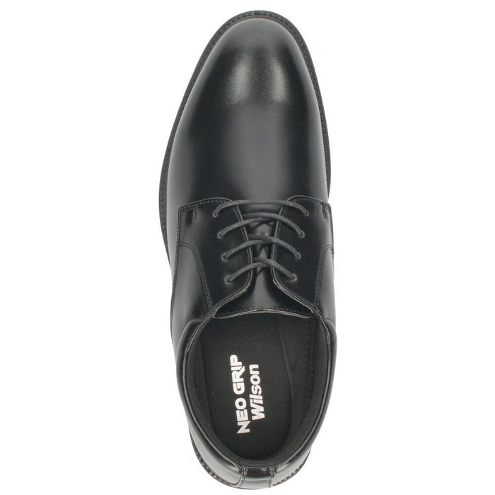 ビジネスシューズ メンズ 防水 防滑 滑らない 幅広 4E 軽量 スリッポン 軽い 歩きやすい クッション性 黒 ネオグリップ ウィルソン 8101 8102 Wilson