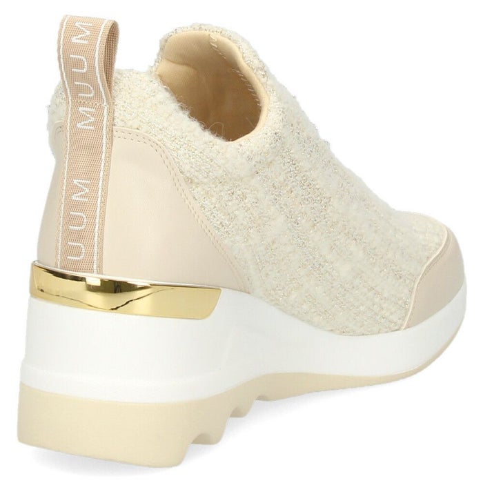 ウエッジソールスニーカー  レディース カジュアルシューズ 厚底 スニーカー ファスナー付き 美脚 おしゃれ スポーティー カジュアル 靴 MUUMファスナーウエッジソールスニーカー ムーム MUUM WX2105