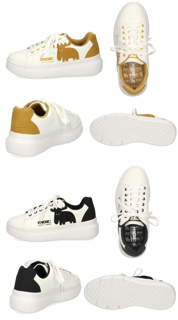 モズ スニーカー レディース 靴 厚底 軽量 歩きやすい ローカット カジュアル シューズ コートスニーカー moz 靴 おしゃれ レースアップ シンプル ひも靴 40250