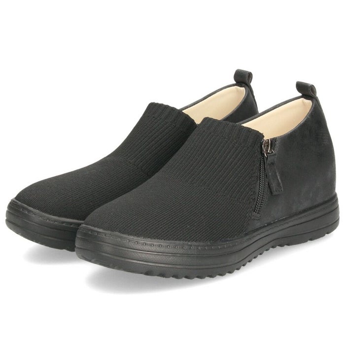 レディース スリッポン 軽量 シューズ 疲れない 幅広 3E 黒 茶色 カジュアル 靴 スニーカー ブラック チョコ ブラウン パレード 16 Parade