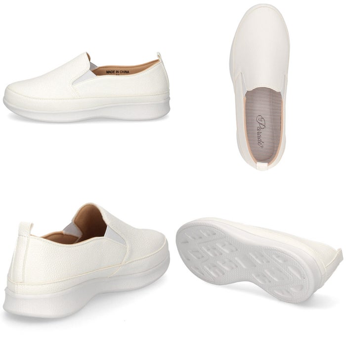 カジュアルシューズ レディース 軽量 歩きやすい 疲れにくい シンプル きれいめ 通勤 通学 スリッポン 紐 Parade 2345 2251