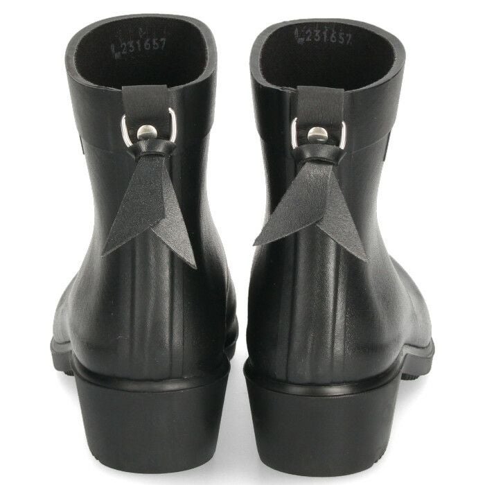 エーグル レインブーツ レディース ショート アンクル丈 長靴 ヒール 黒 防水 ミリカ ボッティロン ラバーブーツ AIGLE ZZFNB28 ノワール マリン