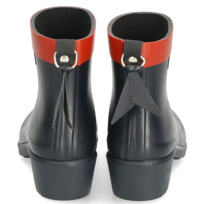 エーグル レインブーツ レディース ショート アンクル丈 長靴 ヒール 黒 防水 ミリカ ボッティロン ラバーブーツ AIGLE ZZFNB28 ノワール マリン