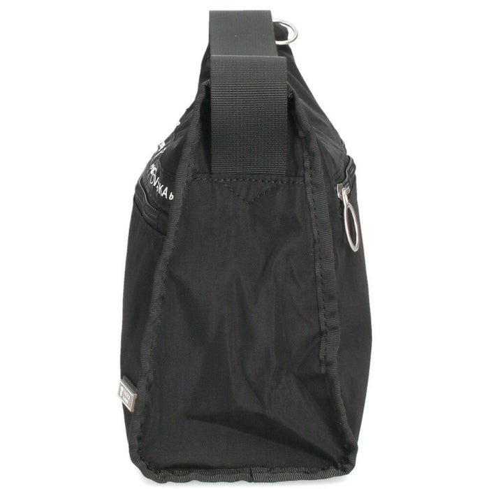 VASKA by moz モズ ショルダーバッグ レディース バッグ 斜め掛け 軽量 ナイロン 撥水 ファスナー付き 小さめ 黒 VZNS-01 ヴェスカバイモズ