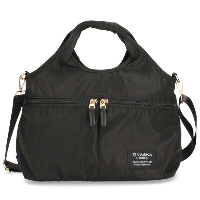 VASKA by moz モズ バッグ ショルダー トートバッグ レディース 2way 斜め掛け 軽量 A5 ファスナー付き 撥水 黒 VZPS-02 ヴェスカバイモズ