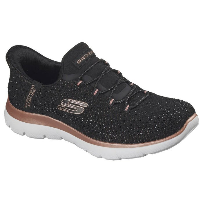 スケッチャーズ スリップインズ レディース スニーカー スリッポン 靴 ハンズフリー 軽量 SKECHERS Slip-ins サミッツ ブリリアント シャイン 150273