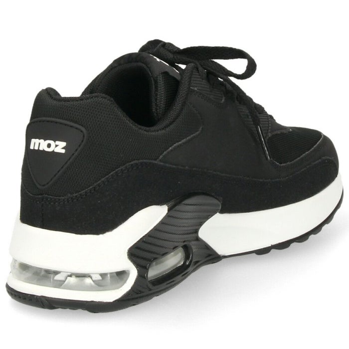 モズ スニーカー レディース 厚底 エアクッション moz 402502 カジュアル シューズ  靴 黒 歩きやすい 軽量 疲れない 通勤 通学 普段使い お出かけ 旅行