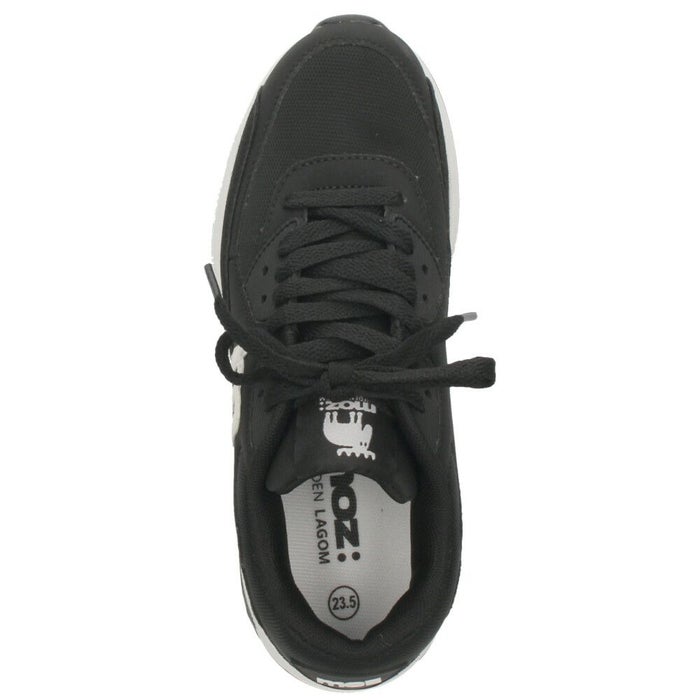 モズ スニーカー レディース 厚底 エアクッション moz 402502 カジュアル シューズ  靴 黒 歩きやすい 軽量 疲れない 通勤 通学 普段使い お出かけ 旅行