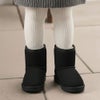 ムートンブーツ キッズ ブーツ 撥水 靴 ミディアム丈 あったか 男女兼用 シンプル 黒 子供 こども 冬 ふわふわ あたたかい フェイクファー ボア 防寒 軽量 Parade パレード 56303