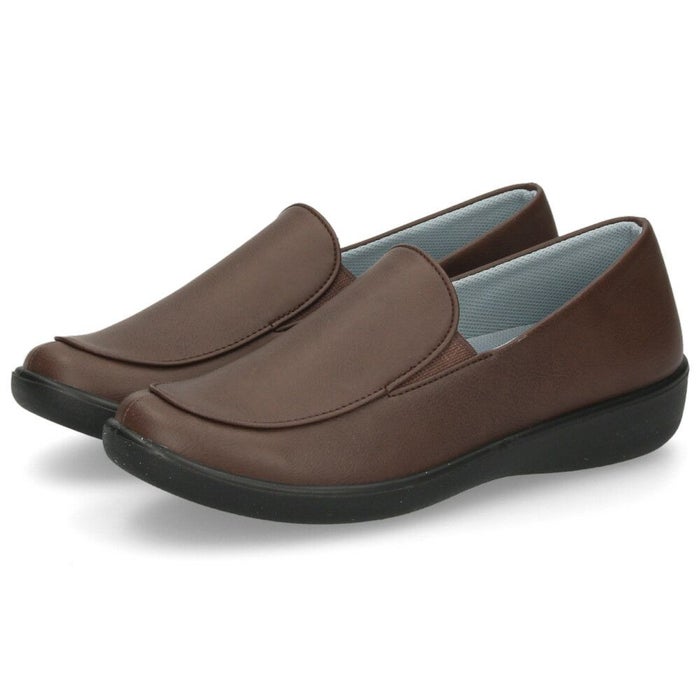 スリッポン レディース シューズ きれいめ パンジー 靴 防水 晴雨兼用 軽量 仕事 通勤 普段履き EEE 3E 黒 Pansy 2324