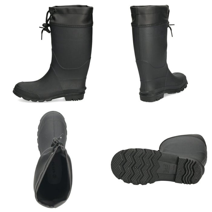 長靴 キッズ 男の子 女の子 レインブーツ 軽い ロング丈 防水 子供 長め アウトドア 通園 通学 雨靴 柔らかい 滑らない 黒 Parade 56604