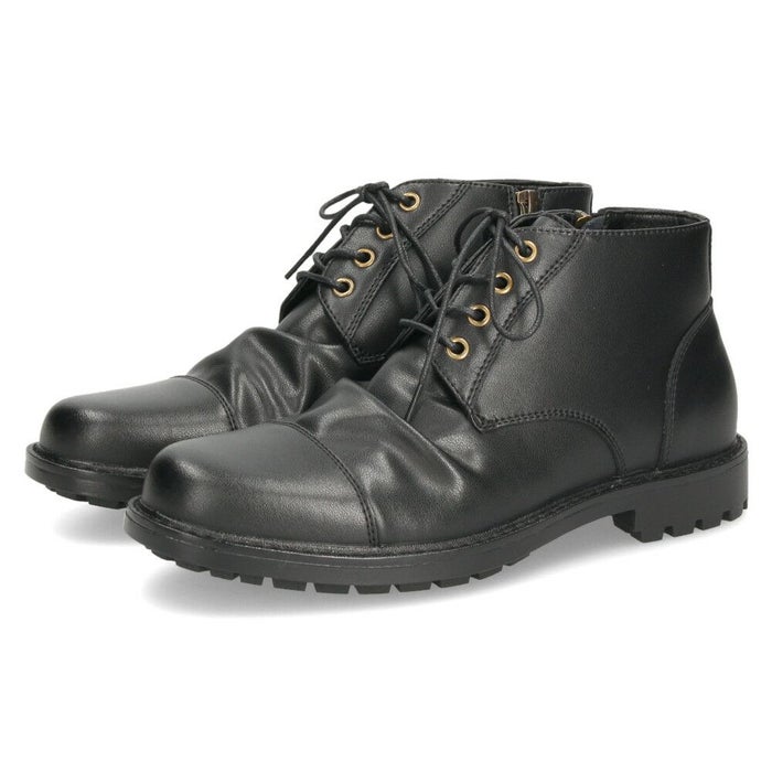レースアップブーツ メンズ 本革 黒 ショートブーツ サイドジップ レザー 黒 編み上げ 靴 革靴 VIVA GRAFFITI ビバグラフィティ 278