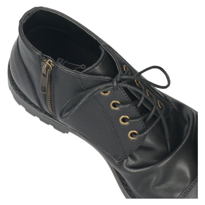 レースアップブーツ メンズ 本革 黒 ショートブーツ サイドジップ レザー 黒 編み上げ 靴 革靴 VIVA GRAFFITI ビバグラフィティ 278