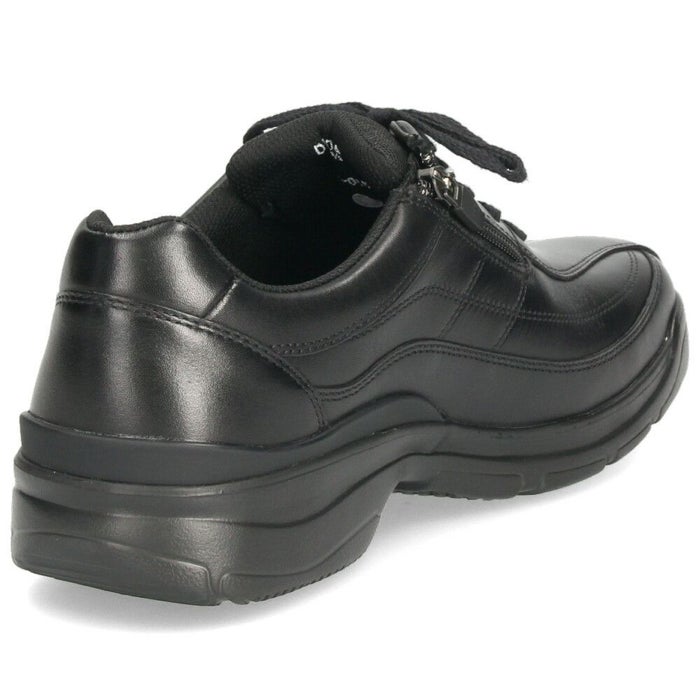 革靴 メンズ 本革 4E 幅広 スリッポン 紐 ウォーキングシューズ 黒 ブラック ブラウン 撥水加工 ファスナー付き ドクターアッシー DR8014 DR8015 Dr.ASSY