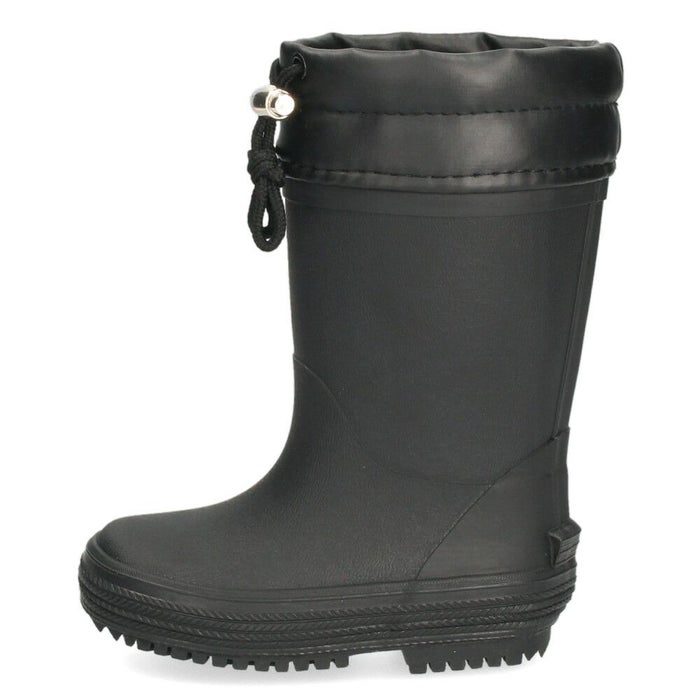 長靴 キッズ 男の子 女の子 レインブーツ 雨 雪 ロング丈 防寒 保温 防滑 柔らかい スノーブーツ 滑りにくい ブラック 黒 通園 通学 Parade パレード 56602