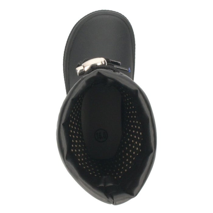 長靴 キッズ 男の子 女の子 レインブーツ 雨 雪 ロング丈 防寒 保温 防滑 柔らかい スノーブーツ 滑りにくい ブラック 黒 通園 通学 Parade パレード 56602