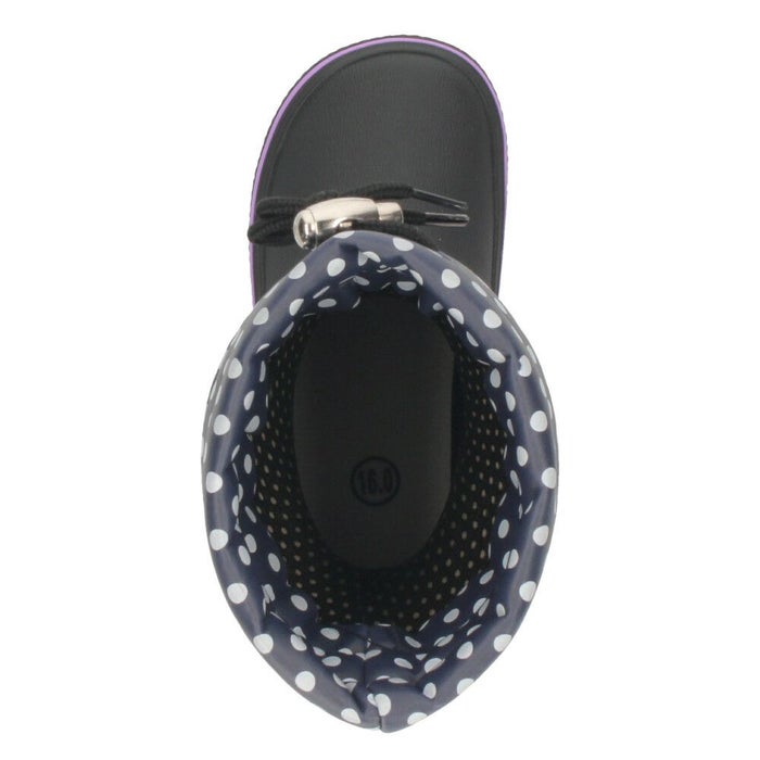 長靴 キッズ 男の子 女の子 レインブーツ 雨 雪 ロング丈 防寒 保温 防滑 柔らかい スノーブーツ 滑りにくい ブラック 黒 通園 通学 Parade パレード 56602