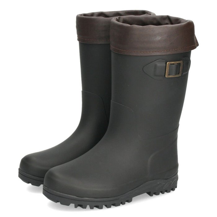 長靴 キッズ レインブーツ 靴 防滑 防寒 防水 雨靴 通学 折り返し可能 屈曲性 雪対応 男の子 女の子 ジュニア パレード56601 Parade ブラック ブラウン