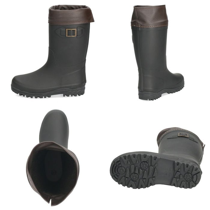 長靴 キッズ レインブーツ 靴 防滑 防寒 防水 雨靴 通学 折り返し可能 屈曲性 雪対応 男の子 女の子 ジュニア パレード56601 Parade ブラック ブラウン