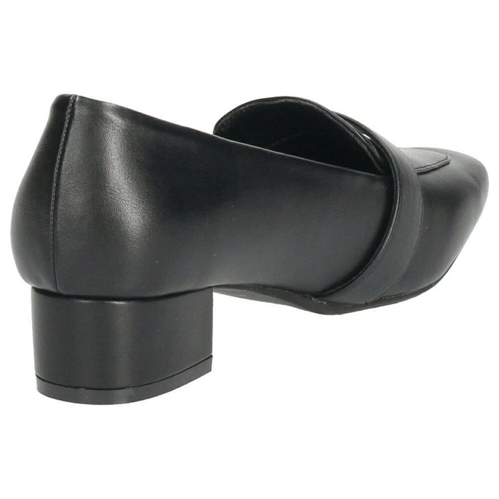 ローファー レディース 靴 ベルトロファーパンプス 防水 晴雨兼用 スクエアトゥ ゴールド金具 合皮 歩きやすい 通勤 通学 オフィス ブラック ブラウン パレード 51105 Parade