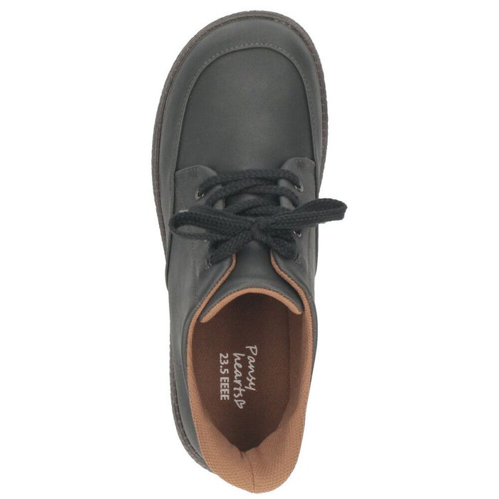 ブーツ レディース 歩きやすい ショートブーツ レースアップ 4E 幅広 ゆったり 防水 ハンズフリー 手を使わずに履ける 靴 Pansy パンジー パンジーハーツ PS1541