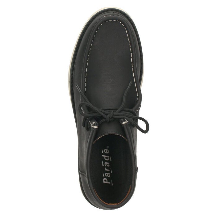 ブーツ メンズ モカシン 防水 カジュアル モカシンブーツ ブラック ブラウン 黒 茶 靴 レースアップ 通勤 通学 普段使い ショートブーツ ファッション かっこいい おしゃれ パレード 4831 Parade