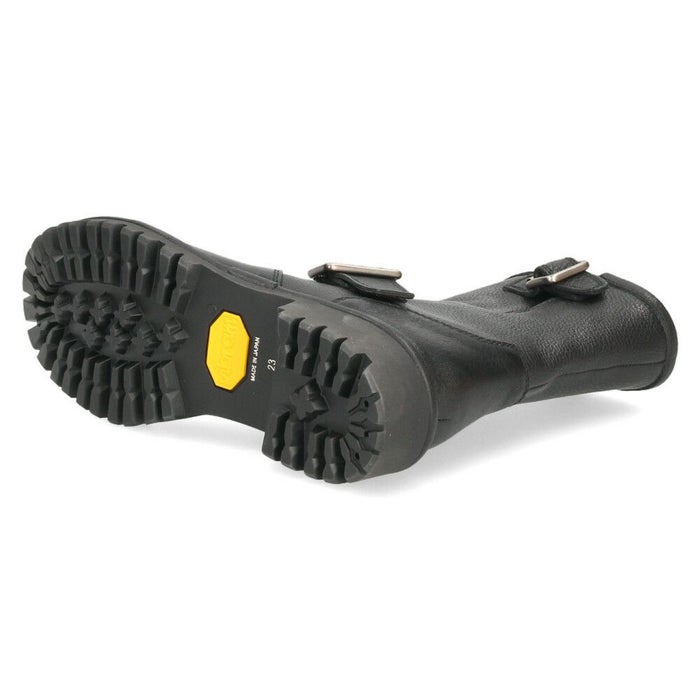 ブーツ レディース 歩きやすい 本革 履きやすい エンジニアブーツ 3cm ヒール 日本製 ミドル丈 黒 ブラック SAYA サヤ 51282