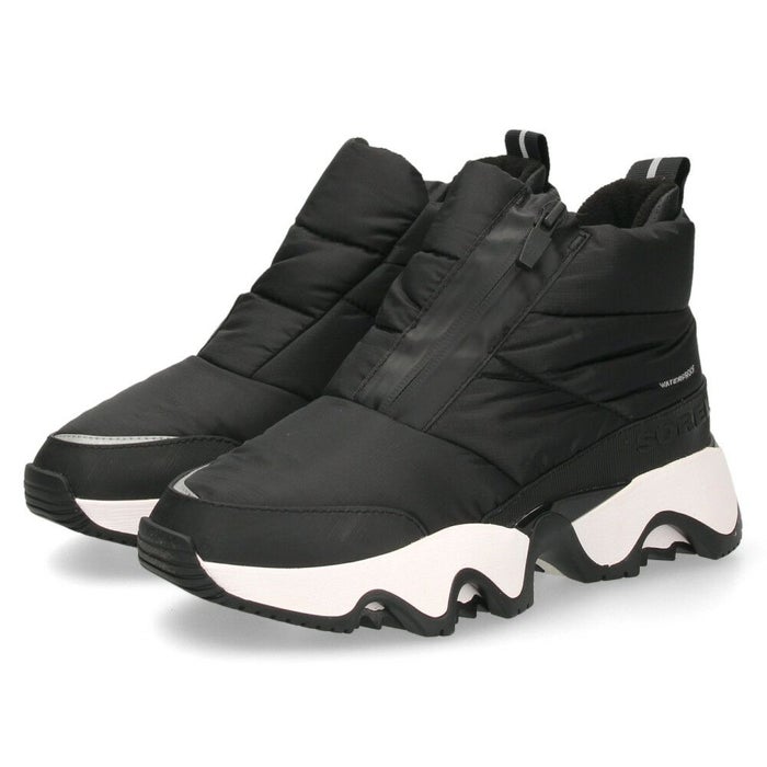 ソレル スノーブーツ レディース 防水 保温 防寒 サイドジップ キネティックインパクトパフィージップ ウォータープルーフ SOREL KINE P-ZIP WP NL5044 履きやすい 雪 冬 黒