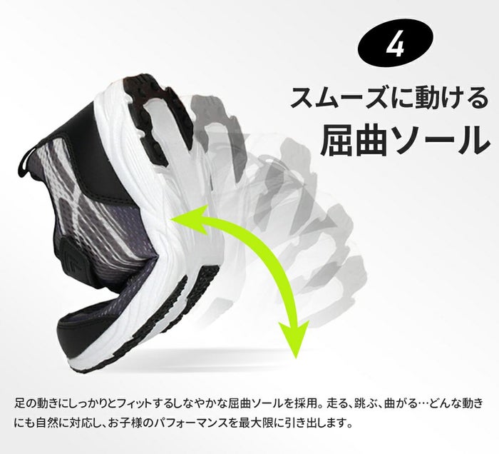 子供 キッズ スニーカー 男の子 女の子 3e 靴 運動靴 ランニング ベルクロ ゴム紐 幅広 EEE 黒 白 軽量 屈曲 内履き 外履き シューズ Parade 56202