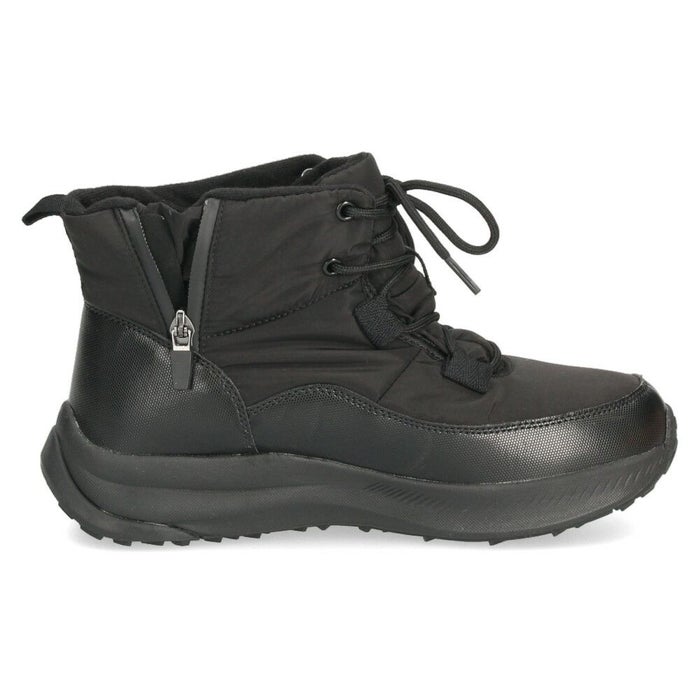 ブーツ レディース スノーブーツ サイドジップ 靴 ショートブーツ 保温 防水 撥水 防寒 防滑 黒 ブラック 冬 パレード  52913 Parade レースアップ