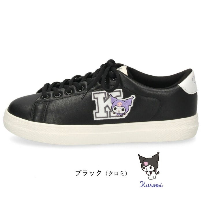 サンリオ スニーカー レディース 黒 軽量 ハローキティ マイメロディ シナモロール クロミ 通学 通勤 シューズ おしゃれ 靴 1502 サンリオキャラクターズ SANRIO CHARACTERS