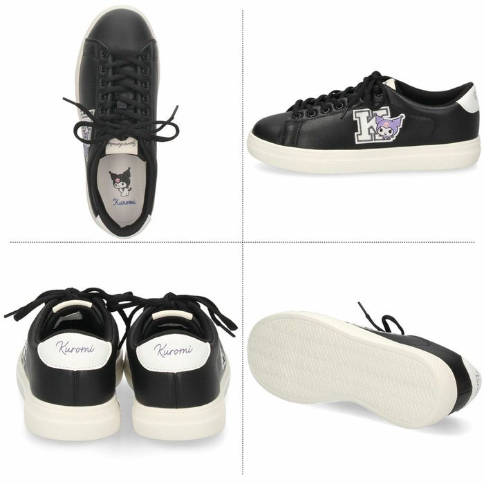 サンリオ スニーカー レディース 黒 軽量 ハローキティ マイメロディ シナモロール クロミ 通学 通勤 シューズ おしゃれ 靴 1502 サンリオキャラクターズ SANRIO CHARACTERS