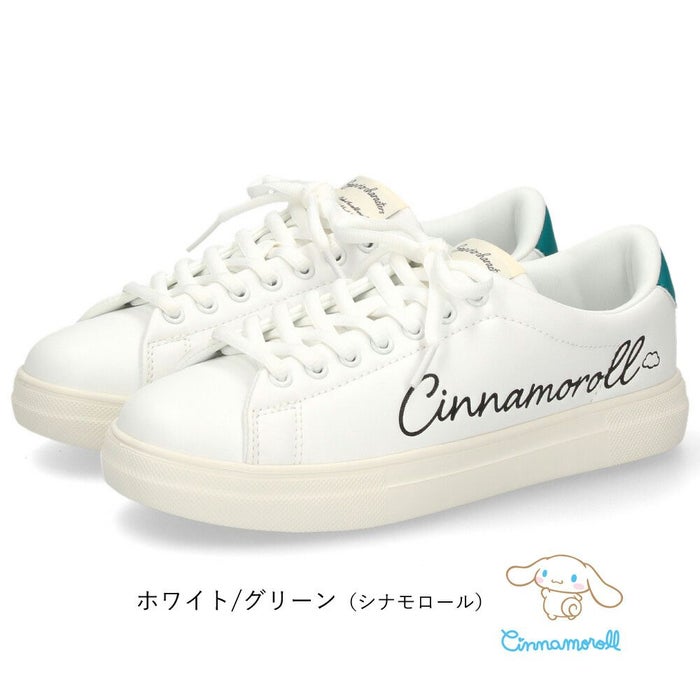 サンリオ スニーカー レディース 黒 白 軽量 ハローキティ マイメロディ シナモロール クロミ 通勤 通学 シューズ おしゃれ 靴 1501 サンリオキャラクターズ SANRIO CHARACTERS