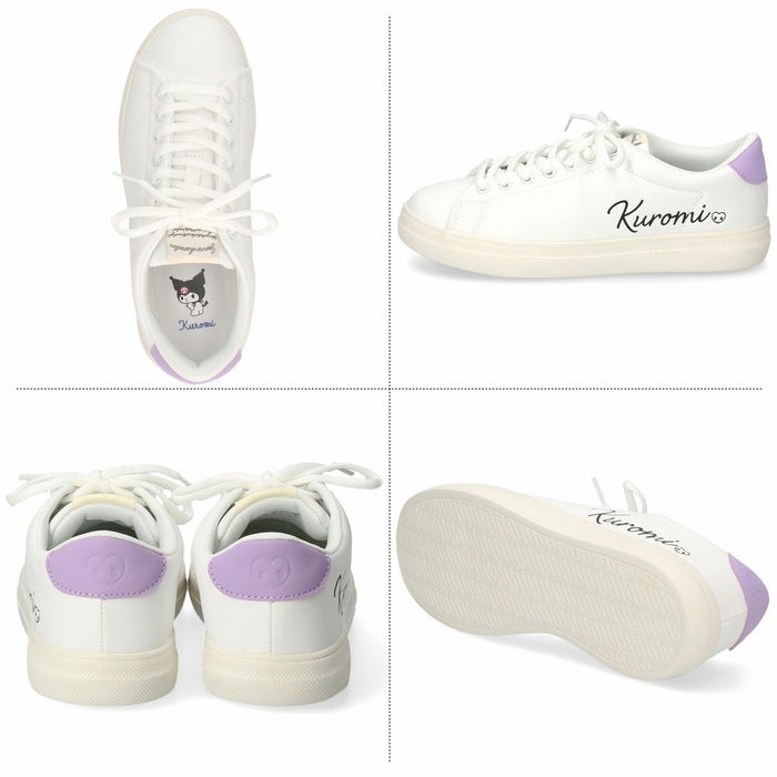 サンリオ スニーカー レディース 黒 白 軽量 ハローキティ マイメロディ シナモロール クロミ 通勤 通学 シューズ おしゃれ 靴 1501 サンリオキャラクターズ SANRIO CHARACTERS