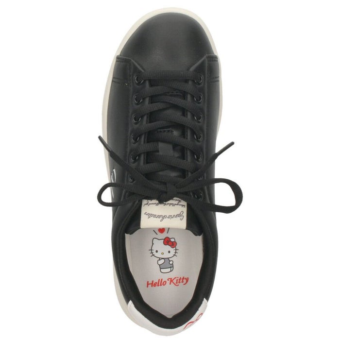 サンリオ スニーカー レディース 黒 白 軽量 ハローキティ マイメロディ シナモロール クロミ 通勤 通学 シューズ おしゃれ 靴 1501 サンリオキャラクターズ SANRIO CHARACTERS
