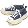 Lee スニーカー メンズ デニム 大人 厚底 カジュアル ボリュームソール 靴 紐靴 スエード カジュアルシューズ 黒 ブラック ネイビー リー E86217
