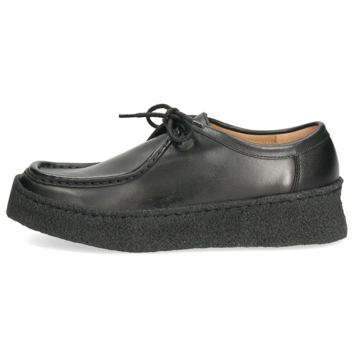 SAYA サヤ レディース チロリアンシューズ 本革 レザー スエード 厚底 クレープソール カジュアル レースアップ ブラック 黒 グレージュ 51277