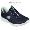 スケッチャーズ レディース スリッポン スニーカー 靴 サミッツ SKECHERS Summits 12980 軽量 ノーマル幅 ひもゴム メモリーフォームインソール