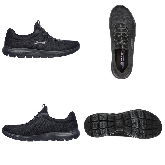 スケッチャーズ レディース スリッポン スニーカー 靴 サミッツ SKECHERS Summits 12980 軽量 ノーマル幅 ひもゴム メモリーフォームインソール