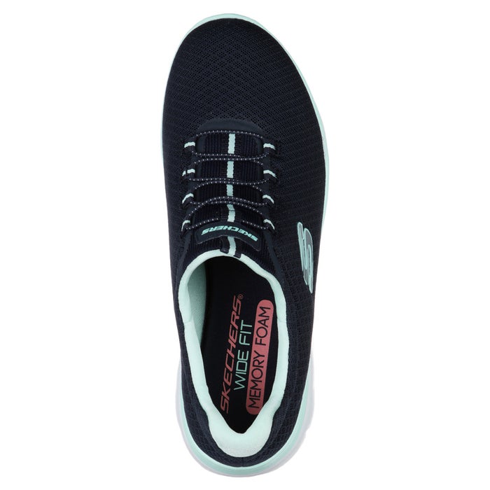 スケッチャーズ レディース スリッポン スニーカー 靴 サミッツ SKECHERS Summits 12980 軽量 ノーマル幅 ひもゴム メモリーフォームインソール