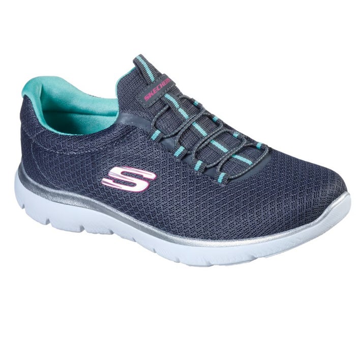 スケッチャーズ レディース スリッポン スニーカー 靴 サミッツ SKECHERS Summits 12980 軽量 ノーマル幅 ひもゴム メモリーフォームインソール